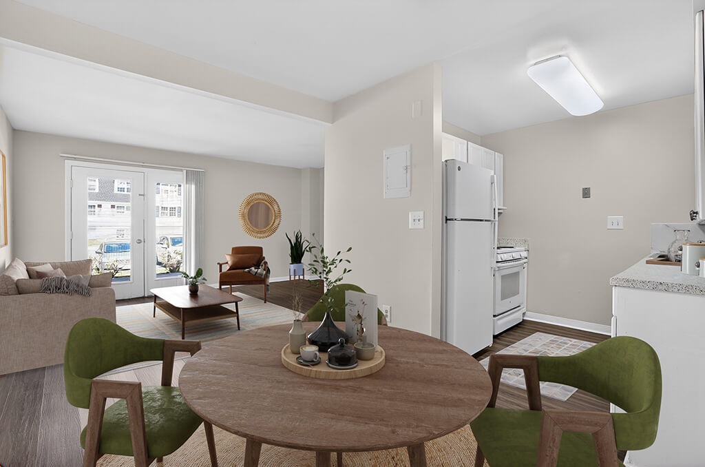 Dining area at Brentwood Apartments In Manassa VA